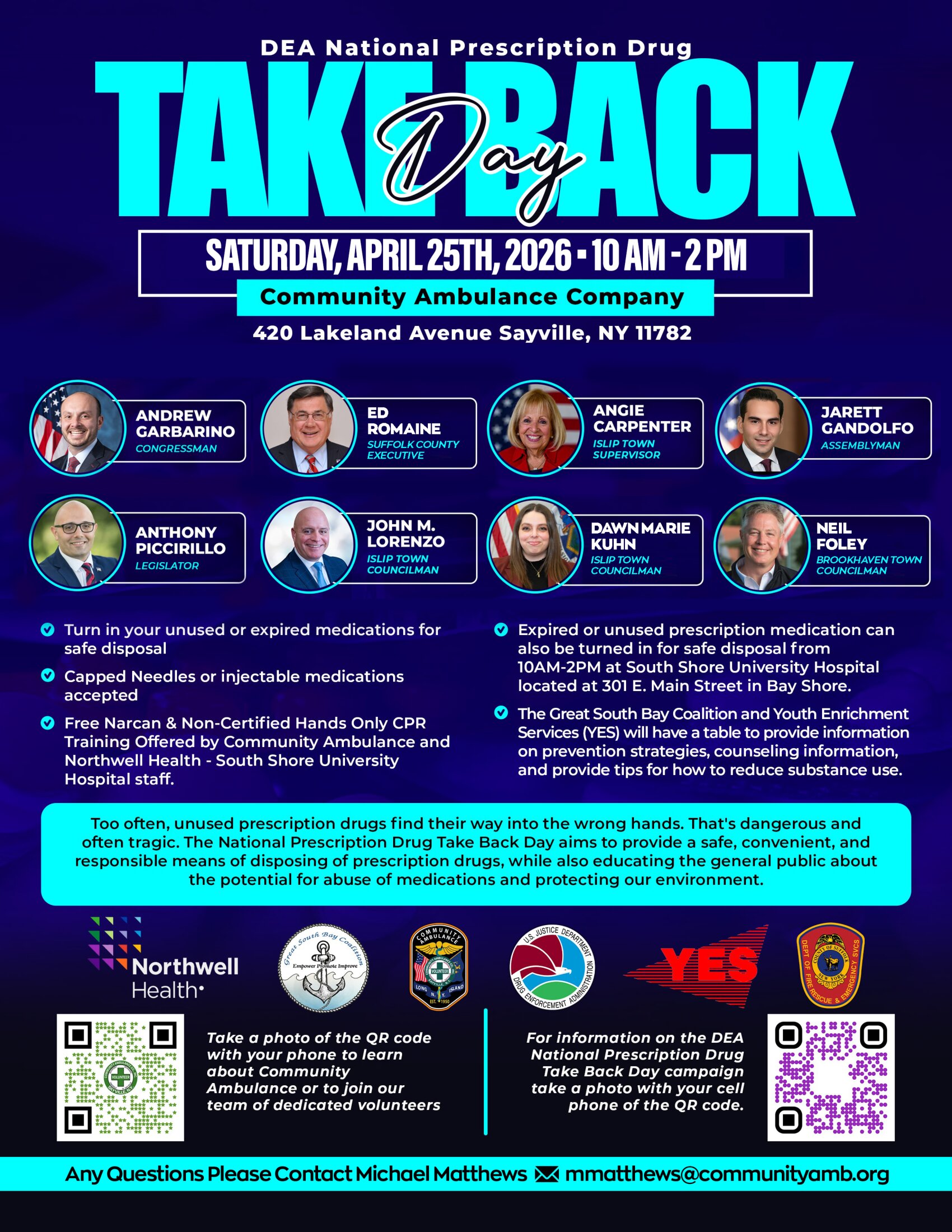 Drug Take Back Day Flyer