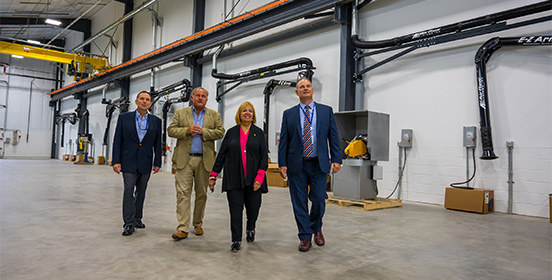 Islip Town Supervisor tours the new National Grid building with Councilman John Cochrane 