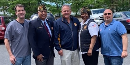 Councilman Cochrane stands with fellow Veterans 