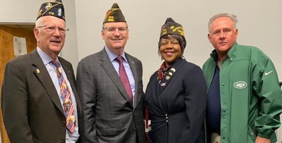 Councilman Cochrane stands with fellow Veterans 