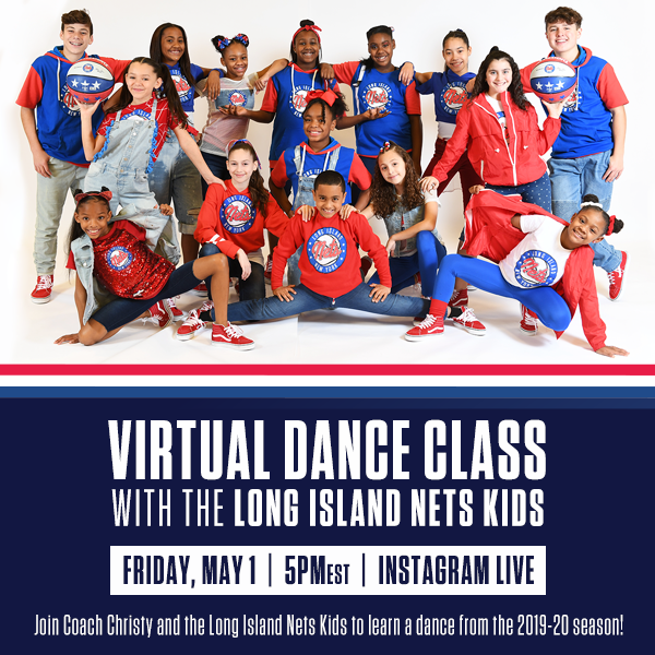 flyer announcing virutal dance class for kids on friday, may 1st at 5pmest on instagram live
