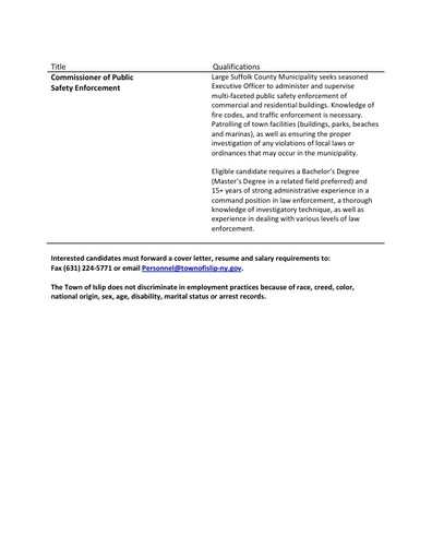 Commissioner of Public Safety Enforcement