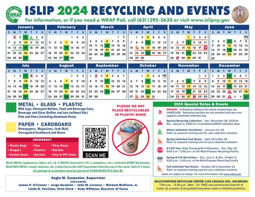 WRAP Recycling Calendar