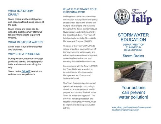 Stormwater Education - Storm Drains