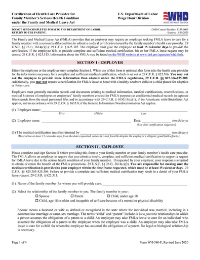 Family and Medical Leave - Family Member