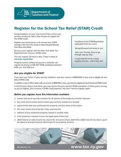 School Tax Relief (STAR) Credit Information