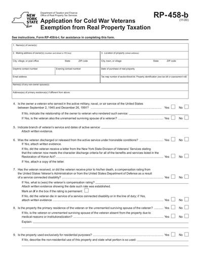 RP-458-B: Cold War Veterans Exemption