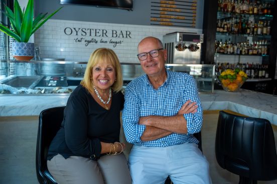 Supervisor and Today Show Host Harry Smith in sitdown at oyster bar