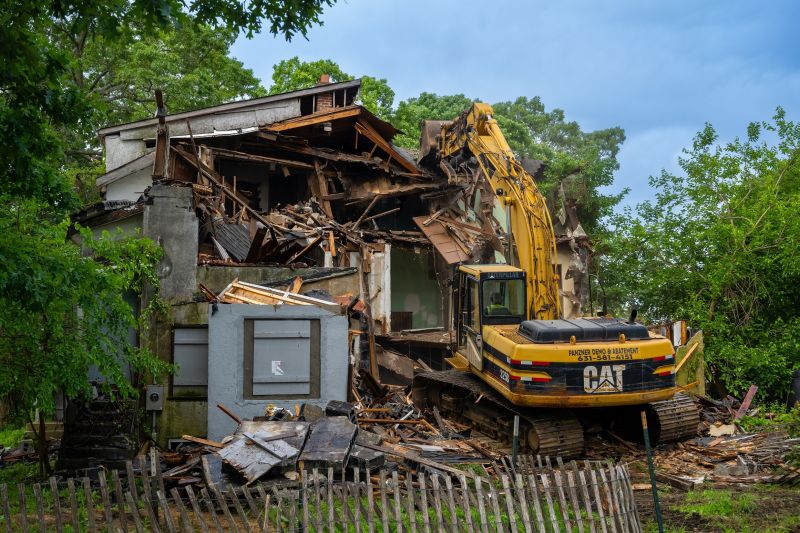 Property mid demolition