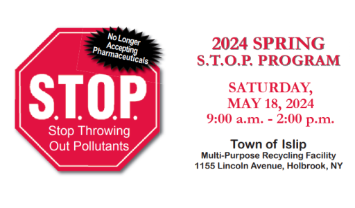 Stop Day to occur Saturday May 18th, 9am to 2pm