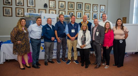 Supervisor Carpenter and Members of Health Fair and Senior Staff pose for a group photo at the fair