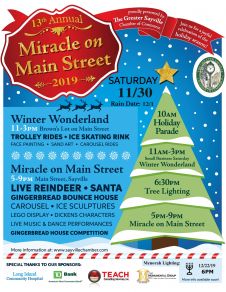  A flyer announcing the 13th annual miracle on main street event. Details in the article.