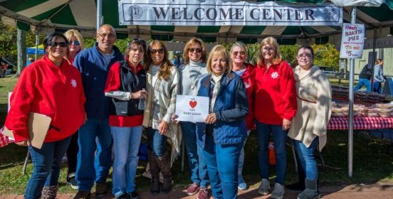  Supervisor Carpenter is joined by Parks and TOI staff at the welcome center for the festival