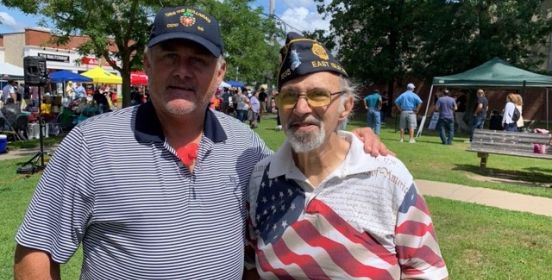 Councilman Cochrane stands for a photo along side veteran Frank Frumento.