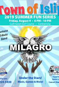 A flyer image of the Milagro Concert Night event, call (631) 224-5411 for more   information