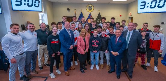 Wrestlers group photo with TB