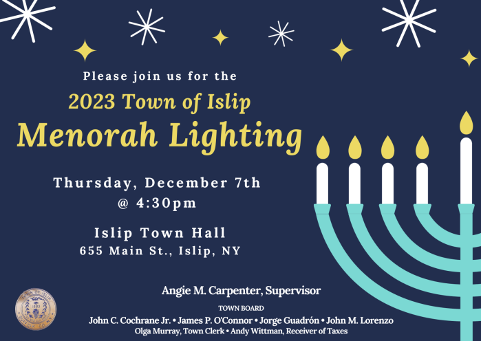 TOI Menorah Lighting flyer