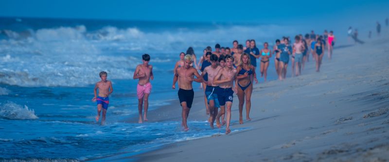 running exercises, shore left