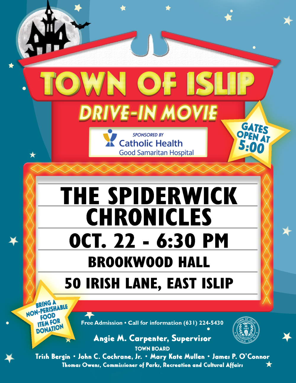 Spiderwick Chronicles, October 22nd, Brookwood Hall, Gates Open 5pm