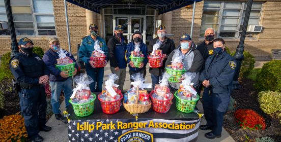 Councilman Cochrane with Park Rangers Association and Baskets