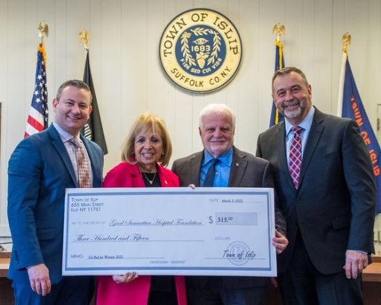 Supervisor Carpenter, Justin Jaycon, Director, Public and Community Relations, Good Samaritan Hospital; Dennis Verzi, COO of Catholic Health and Joseph Iacona