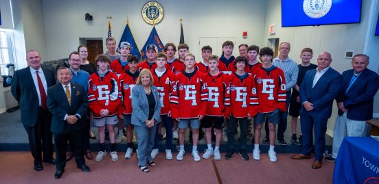 team photo with Town Board