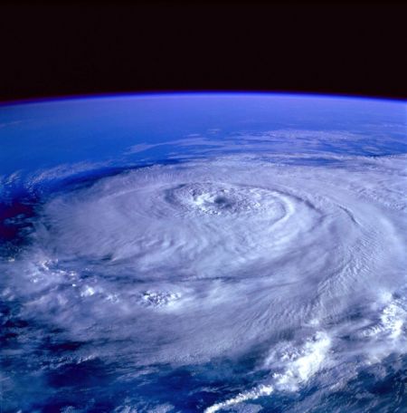 space view image of hurricane on earth