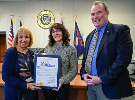 Supervisor Angie Carpenter, Councilman O'Connor and Nancy Cochran in group photo