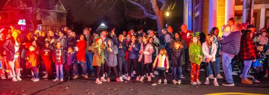 Youthful residents line the streets of Main St. in Islip during parade