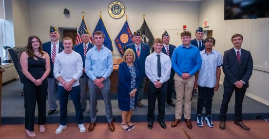 group photo in the Town Board room