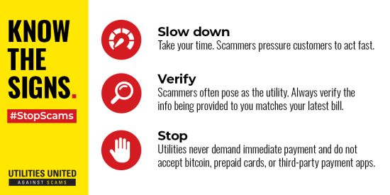 image urging to slow down, verify and stop