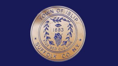 Town Seal on Navy background