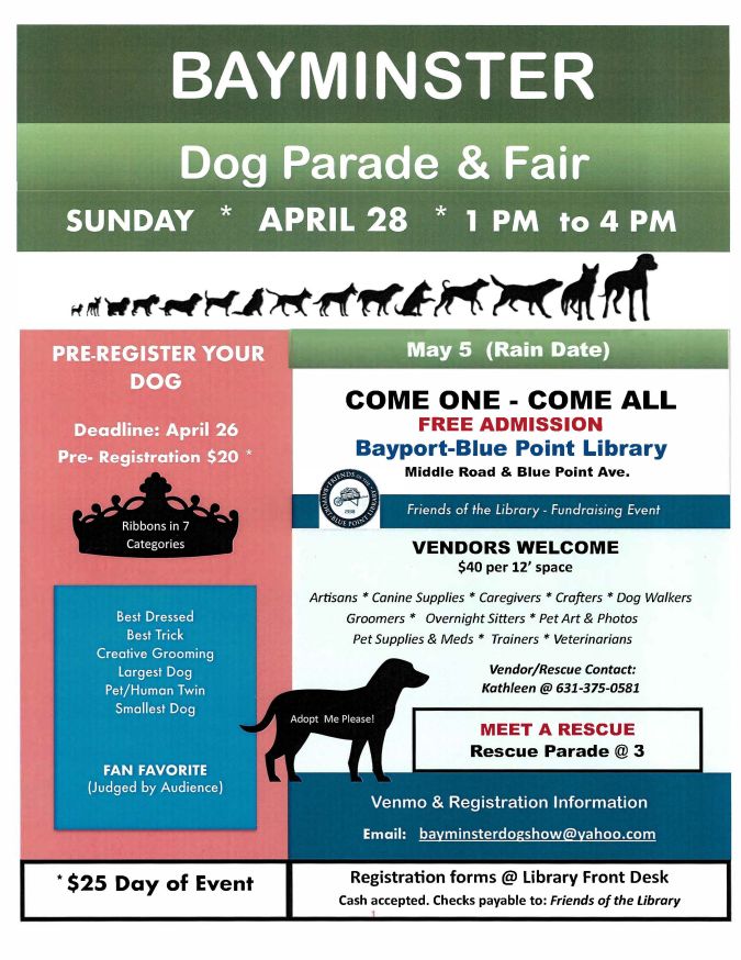 Bayminster Dog Parade flyer 2024