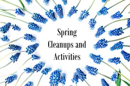 spring cleanups and activities graphic