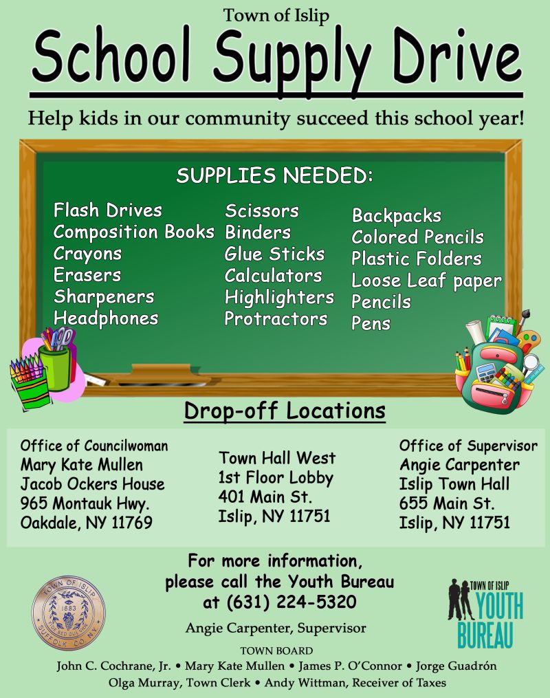 school supplies drive