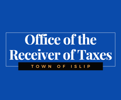 Logo text reading: Office of Receiver of Taxes, Town of Islip