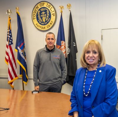 Supervisor and ER Chief in Town Board Room