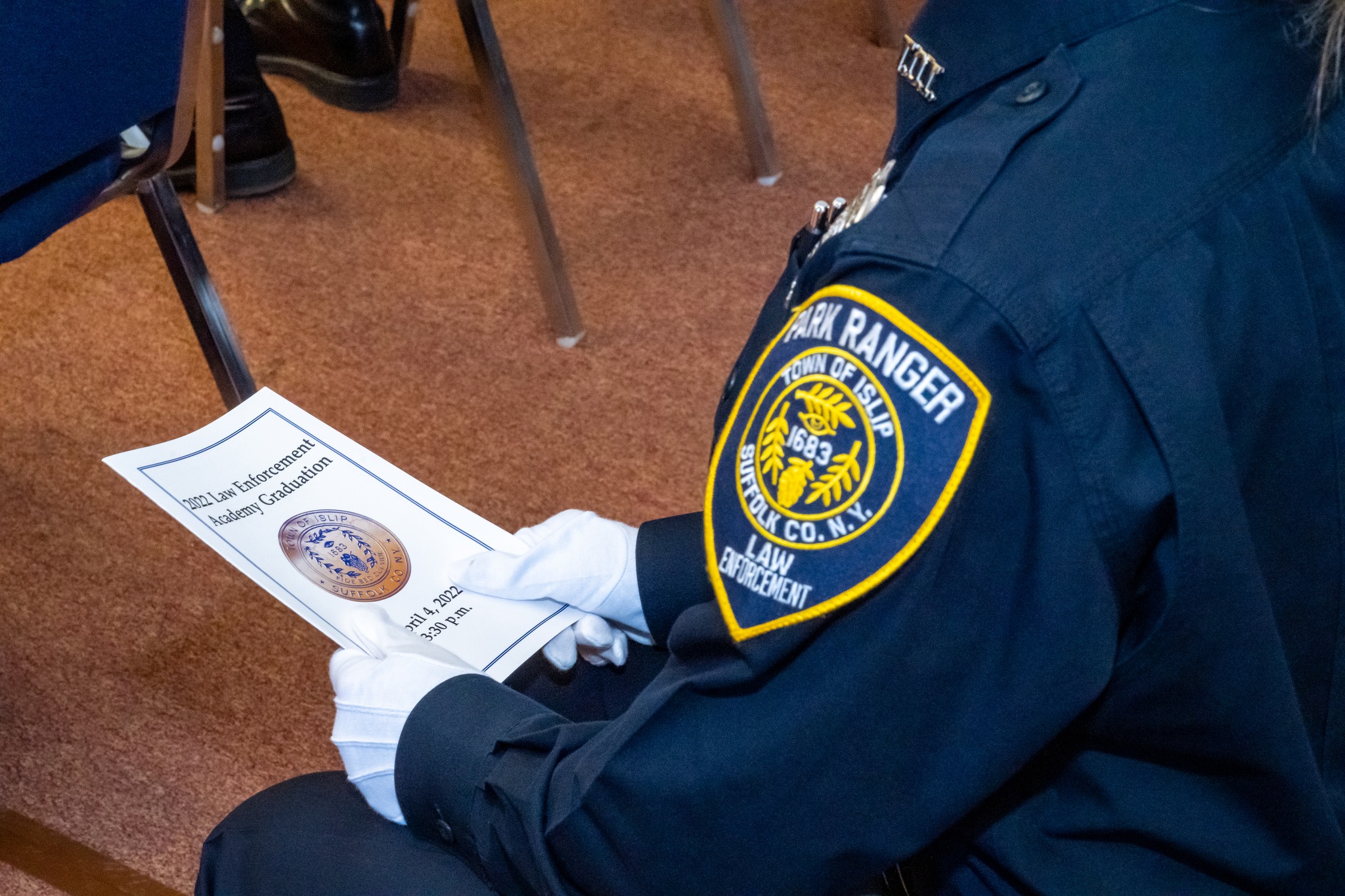 overhead of program in officer's hands